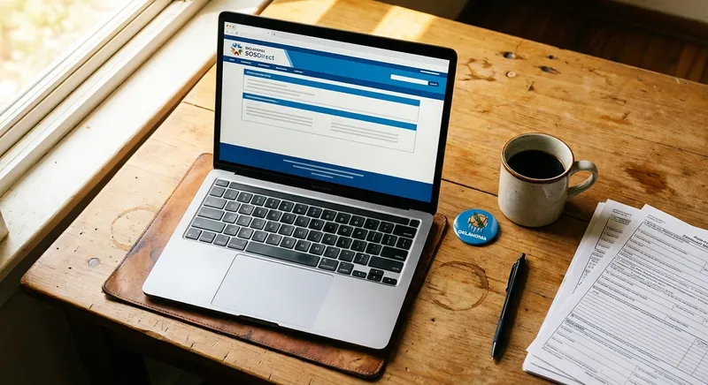 Oklahoma LLC formation documents and SOSDirect filing portal